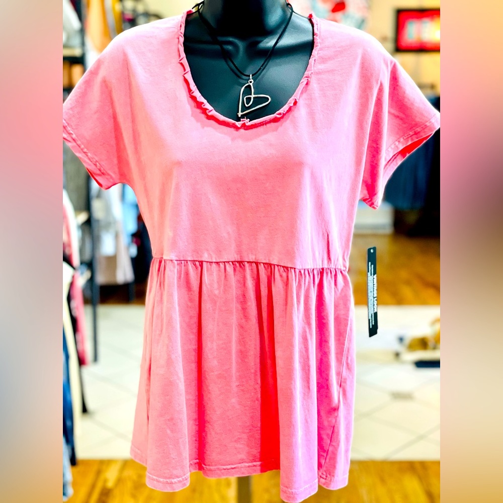 Cotton Peplum Top